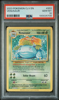 Graded 2023 PKM CLV EN Venusaur & Lugia Ex Deck #003 Venusaur Trading Card Game PSA 10 Gem Mint Hall of Fame Sports Memorabilia