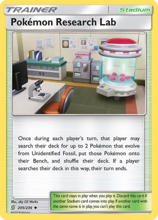 Pokemon Research Lab 205/236 - SM  Unified Minds Reverse Holofoil Josh's Cards