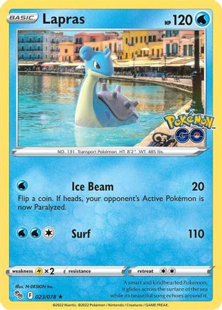 Lapras 023/078 - Pokemon GO Holofoil Josh's Cards