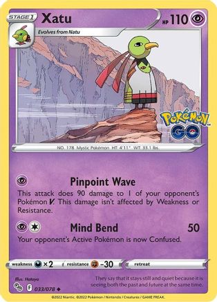 Xatu 033/078 - Pokemon GO Josh's Cards