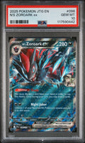 Graded 2025 PKM Jtg En-Journey Together #098 N's Zoroark Ex Trading Card Game PSA 10 Gem Mint Hall of Fame Sports Memorabilia