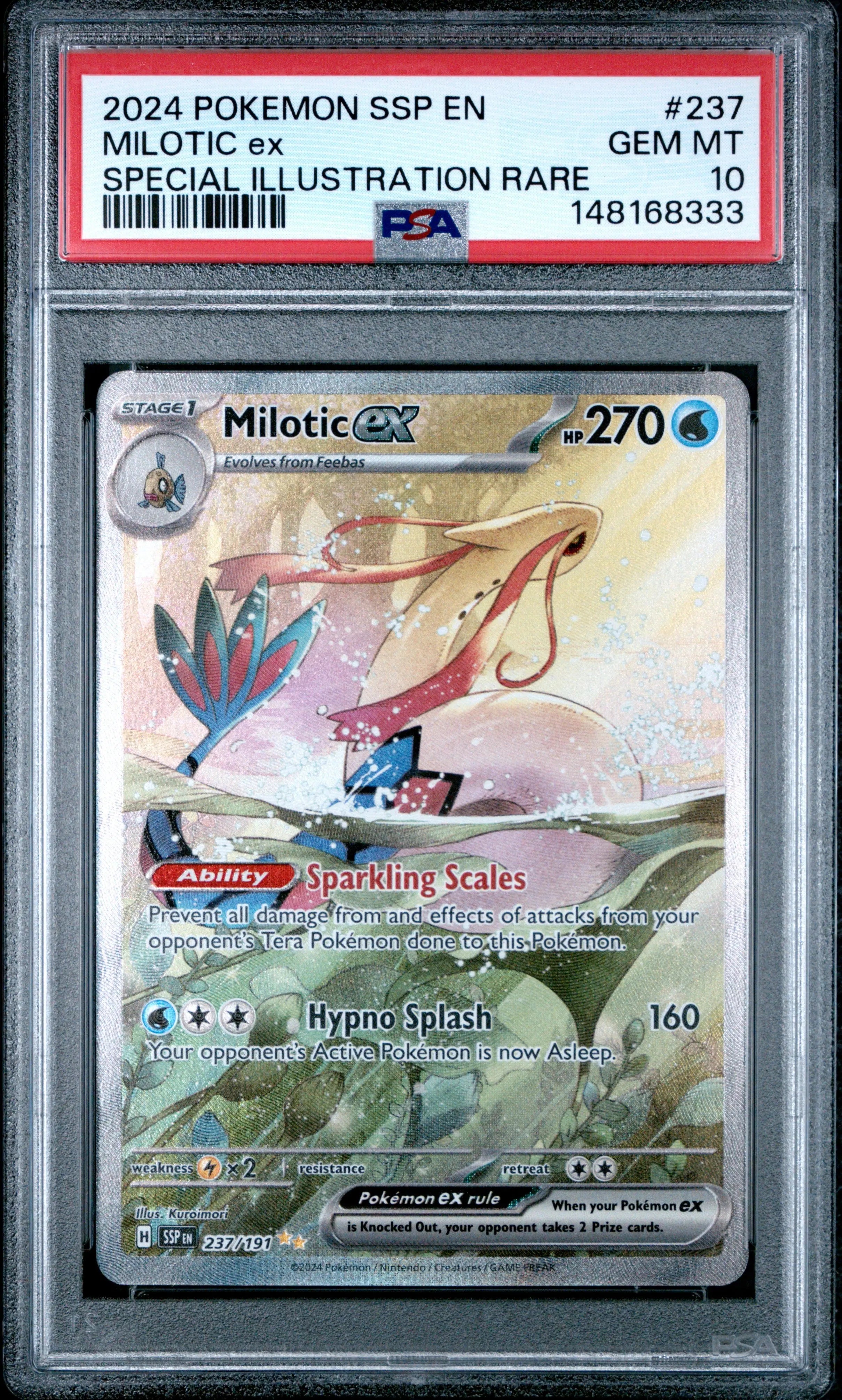 2024 Pokemon Surging Sparks Special Illustration Rare Milotic Ex 10 PSA #237 Orb Sports Cards & Collectibles