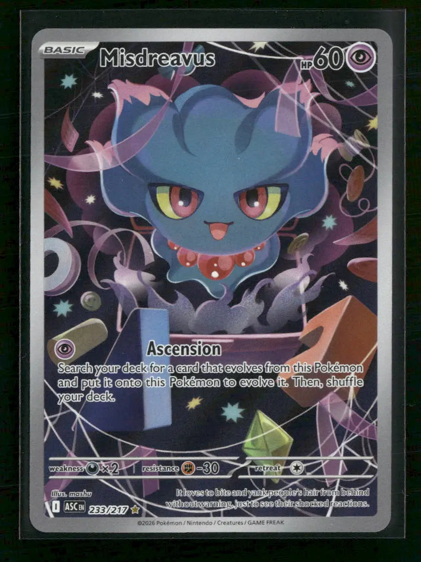ME: Ascended Heroes Misdreavus #233/217 Orb Sports Cards & Collectibles