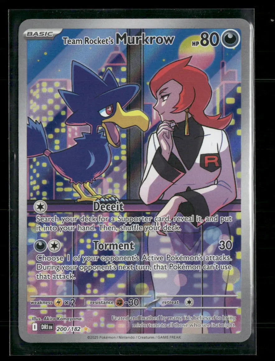 SV10: Destined Rivals Team Rocket's Murkrow #200/182 Orb Sports Cards & Collectibles