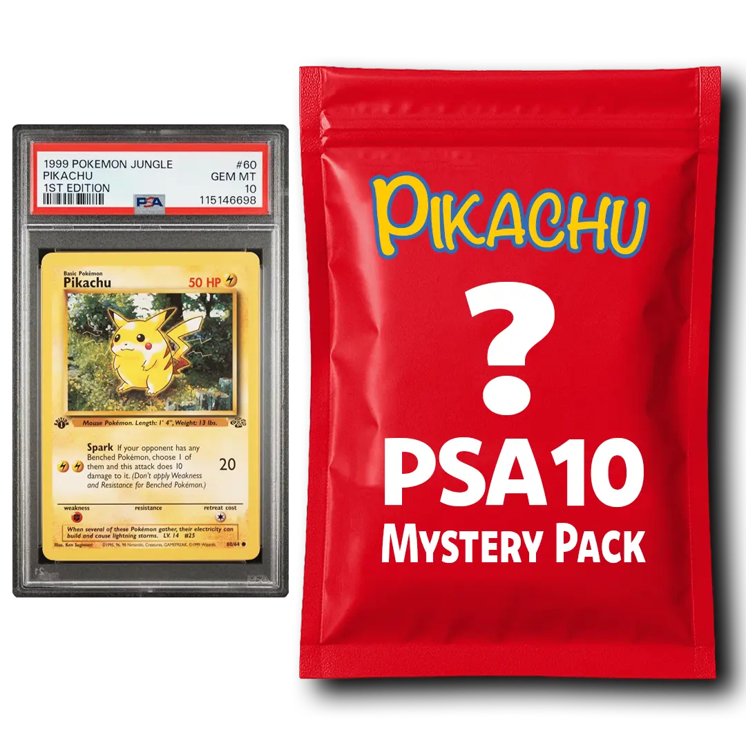 Pikachu PSA 10 Graded PKM Card Mystery Pack Trading Card Game Hall of Fame Sports Memorabilia